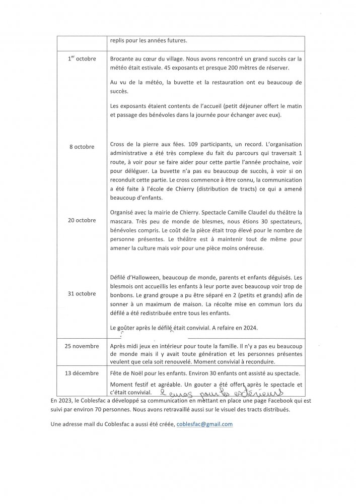 <strong>Compte-rendu de l'AG du 22 janvier 2024 à bLesmes</strong> <small>© Mairie de BLESMES</small>